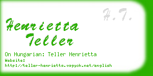 henrietta teller business card